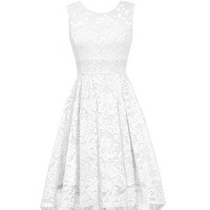 NWT DWWAW FLORAL LACE HIGH/LOW V-BACK DRESS SMALL & LARGE